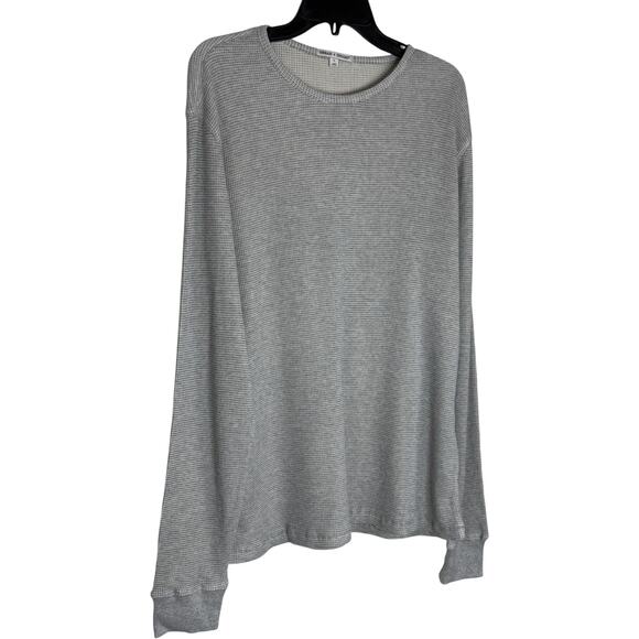 Threads 4 Thought Organic Cotton Waffle Knit Long Sleeve Top Size L Gray Neutral - Picture 13 of 13